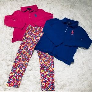 SOLD Polo Ralph Lauren floral leggings & pair polos